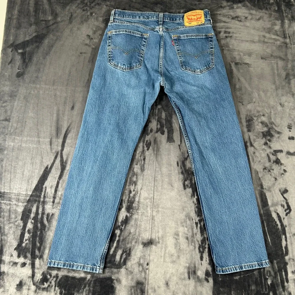 Levis 505 Regular Fit Jeans Mens 32x30 Blue Straight Leg Denim 00505-3172
